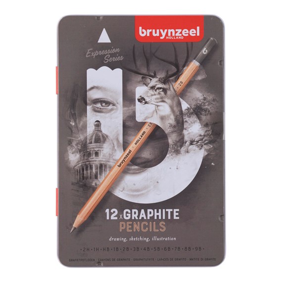 

BRUYNZEEL Expression graphite pencil tin case 12 pieces