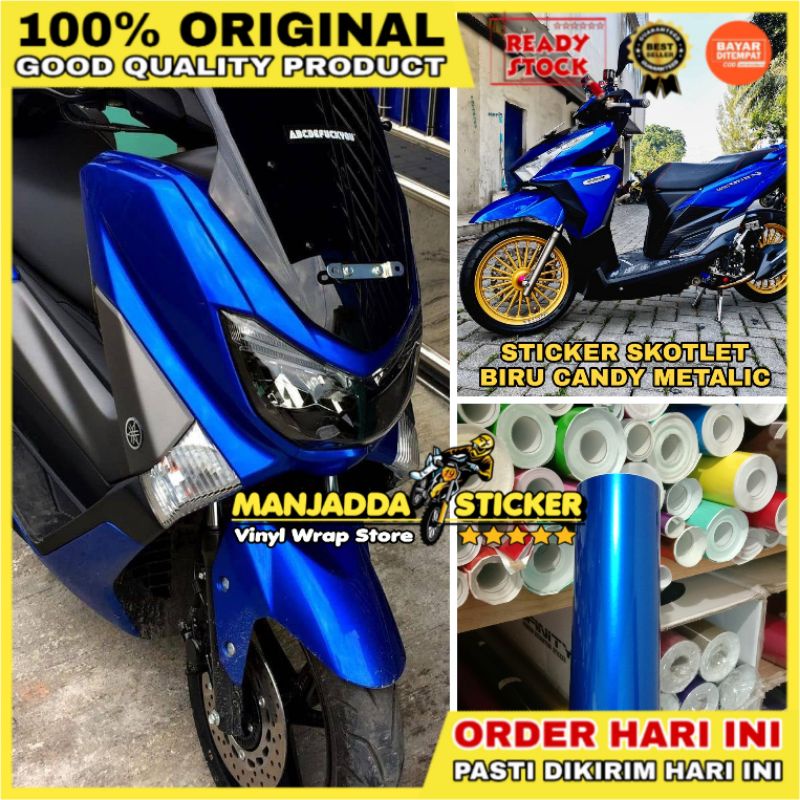 Skotlet Motor Warna Biru Candy Super Premiun Glossy