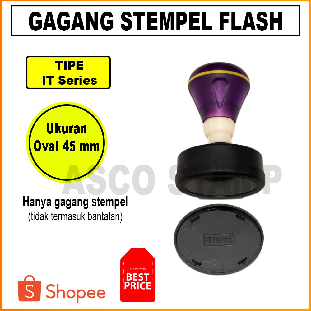 

Gagang Stempel Flash IT Oval 45 mm