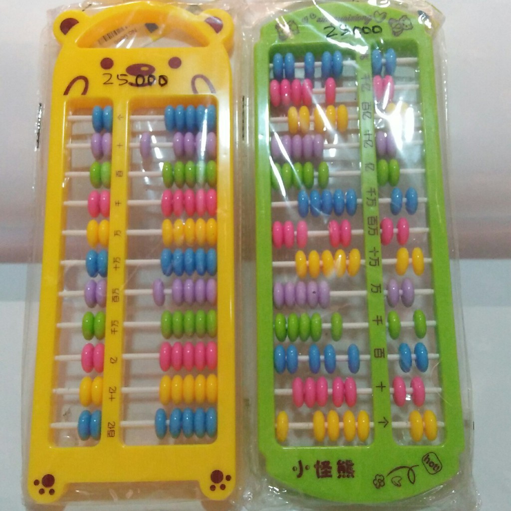 alat hitung anak sekolah sempoa ketek an ruji