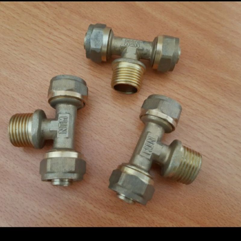 Nepel T Drat Luar Sambungan Pipa Air Panas 1/2 Inch