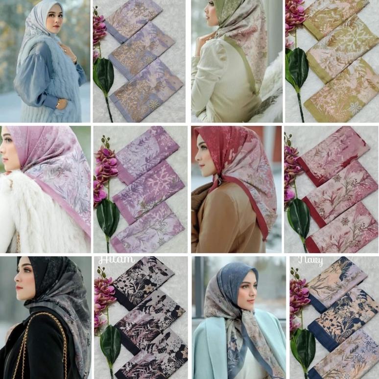 Jilbab Segi Empat Motif Segi Empat Voal Motif Kerudung Denay Terbaru(Grosir)