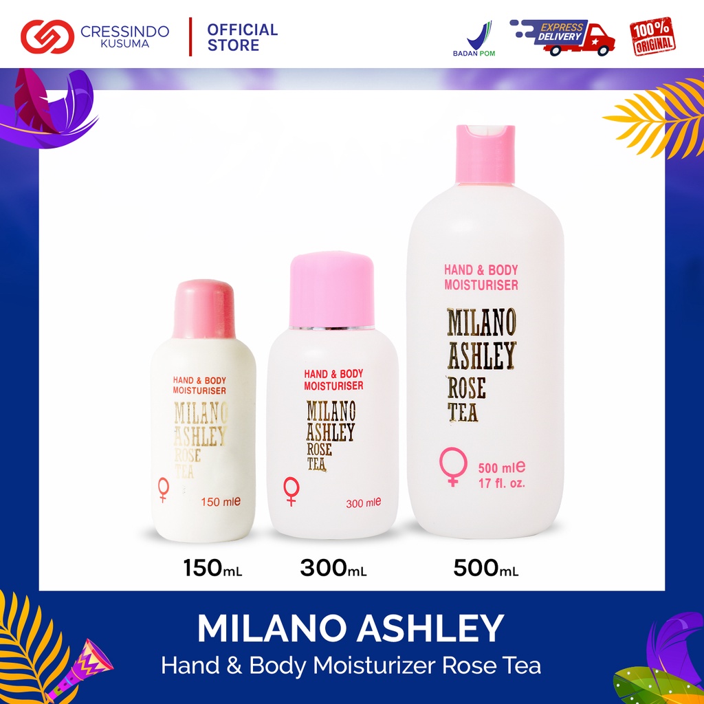 MILANO ASHLEY Rose Tea Hand &amp; Body Lotion Moisturiser