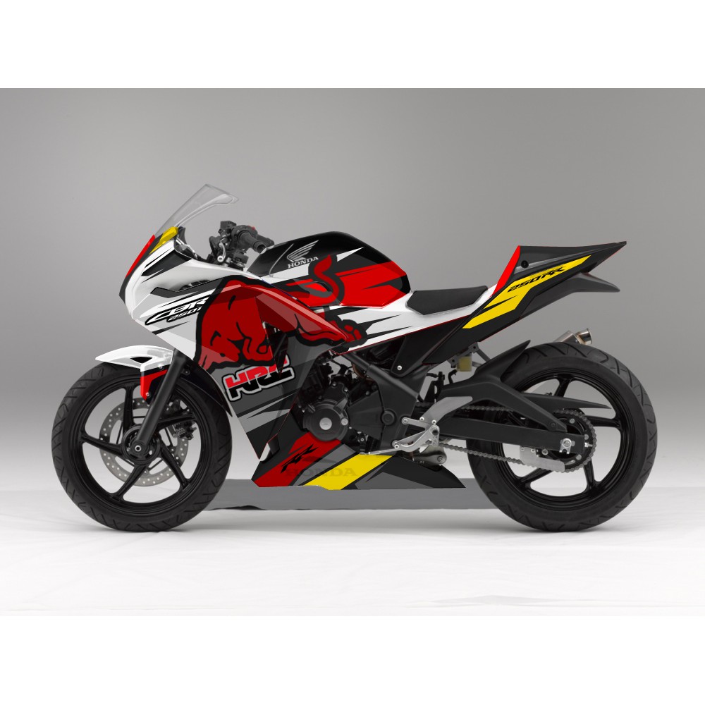 Decal stiker striping motor Honda CBR250R Thailand Redbull