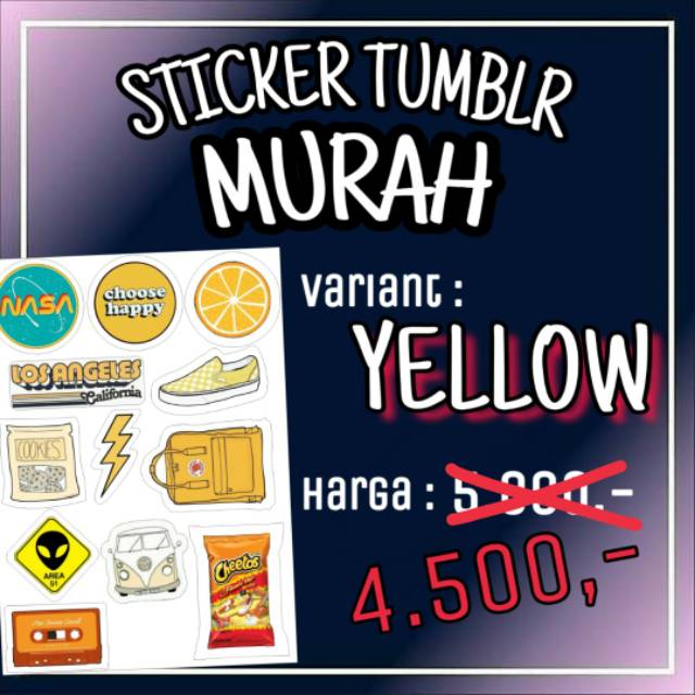

STICKER TUMBLR MURAH : YELLOW