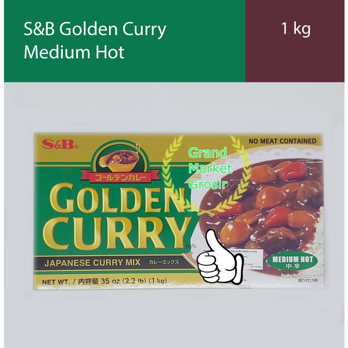 

SB Golden Curry 1kg Medium Hot Bumbu Kare Kari Jepang Saus Mix