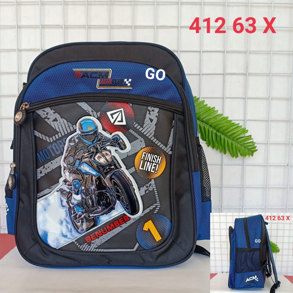 gos TAS RANSEL ALTO ANAK Karakter MOTORCYCLE Tas Sekolah Anak Laki Laki