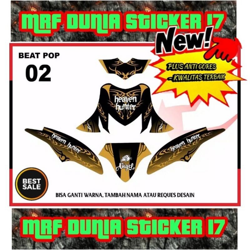 sticker dekal beat pop full body decal beat pop stiker  beat pop motor beat pop full body 02