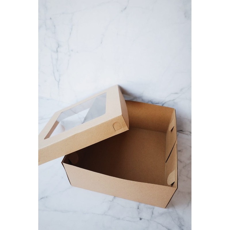 

Box Mika 25,5 x 25,5 x 10 cm - Kotak Packaging Kue Bolu Cake Roti