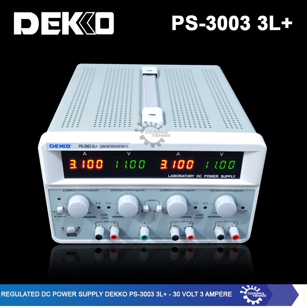 Dekko PS-3003 3L + Regulated DC Power Supply - 30 Volt 3 Ampere