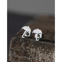 LRC Anting Tusuk Fashion Silver Stainless Steel Halloween Pumpkin Geometric Stud Earrings V83185