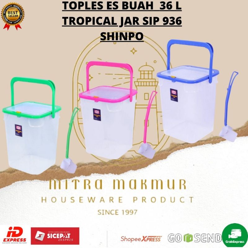 SHINPO - TROPICAL JAR 936 / TOPLES ES BUAH + GAYUNG 35 LITER / AKUARIUM ES BUAH