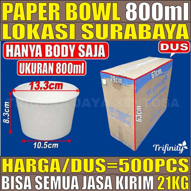 Paper Bowl Tebal 800ml Dus Semua Jasa Kirim Ekspedisi Mangkok Kertas Surabaya