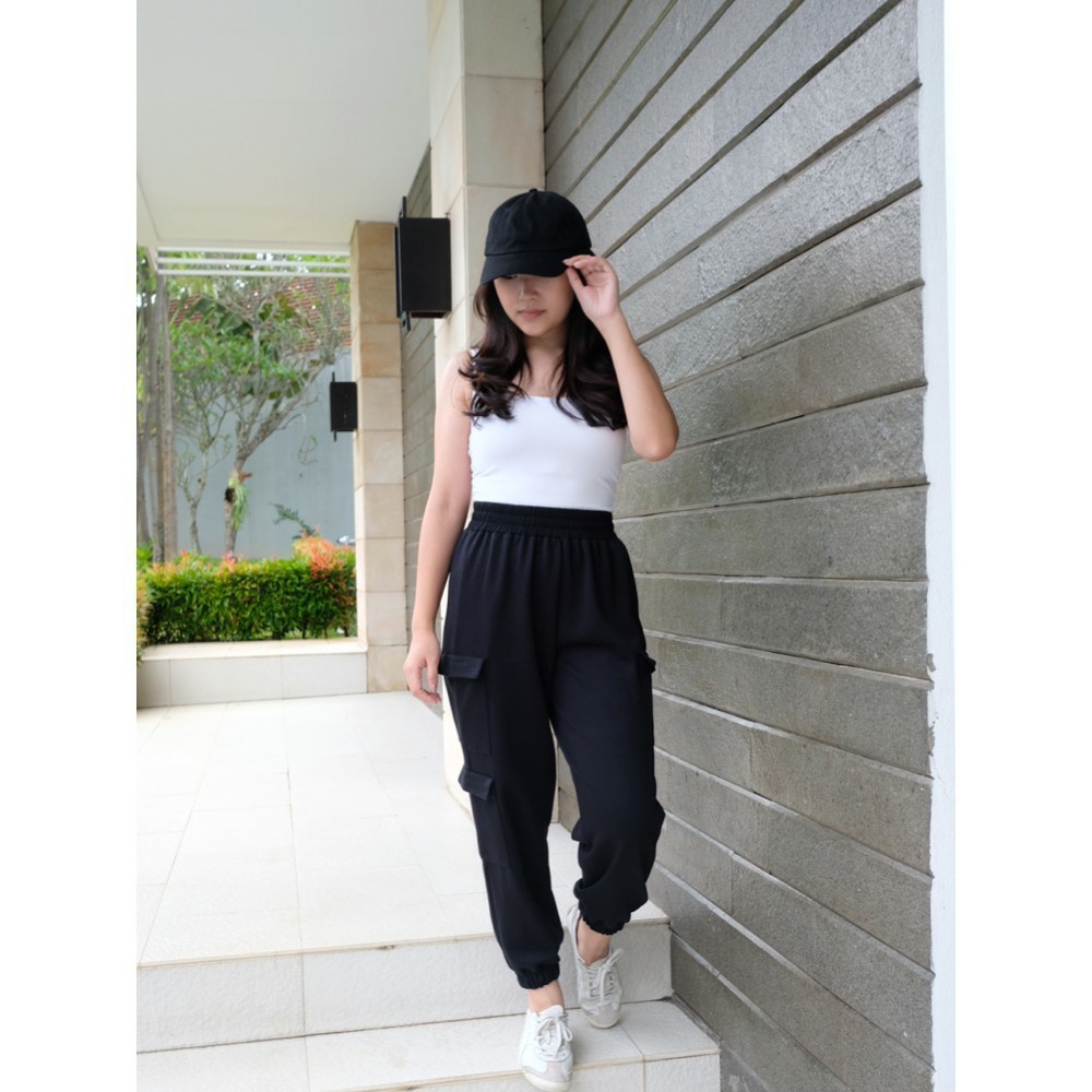 Cargo Pants American Drill Celana Wanita ( Zipper )