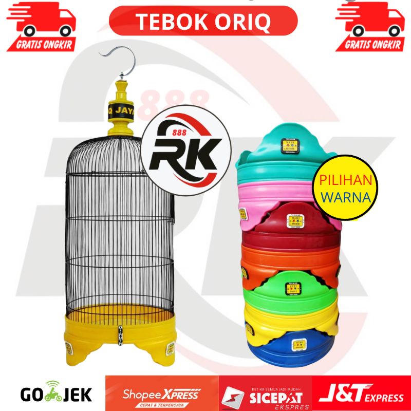 TEBOK PVC ORIQ JAYA FULLSET GANTUNGAN KLEM KARET TEBOK SANGKAR