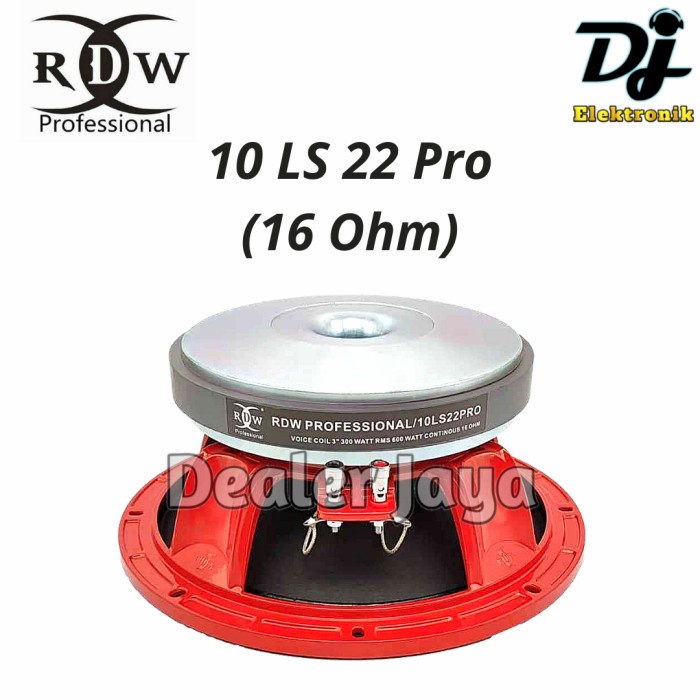 Speaker Komponen RDW 10 LS 22 Pro / 10LS22Pro / LS22 Pro / 22Pro - 10 inch 16 OHM