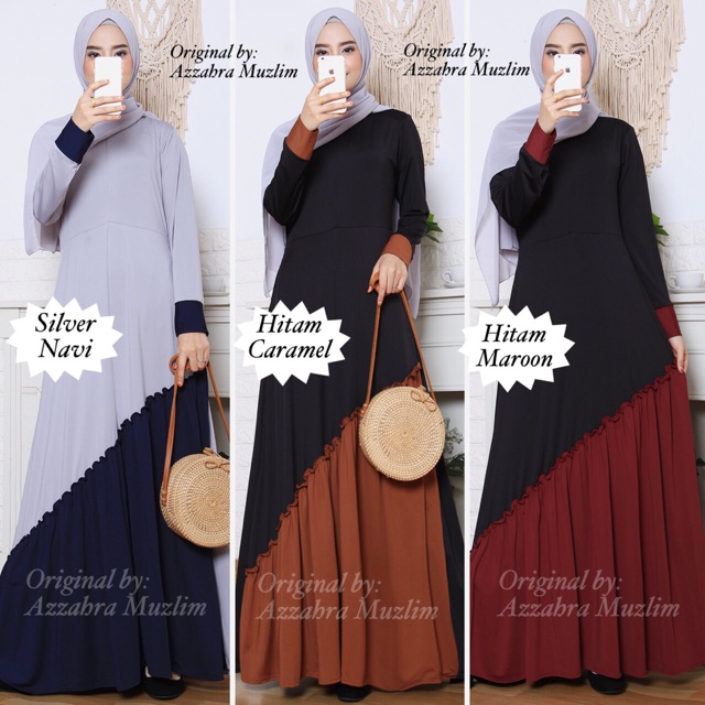 Gamis Jersey Super Rempel Miring / Susun Miring Busui+Saku / R.6 - 093-5092