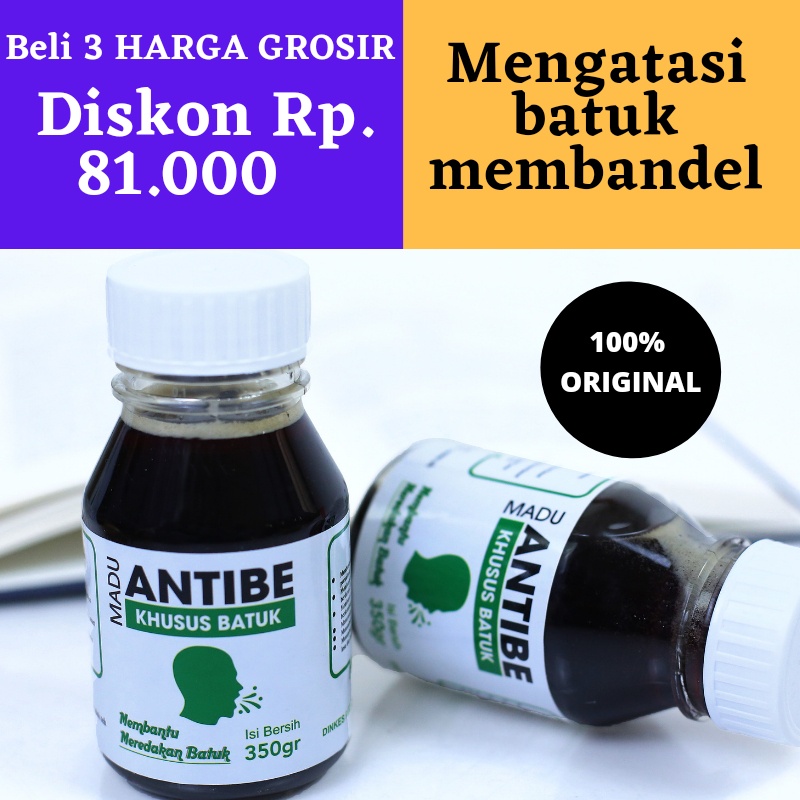 

GROSIR - 350 ml MADU BATUK ANTIBE / AntiRokok/Demam/Batuk/Radang/Paru-Paru TERMURAH