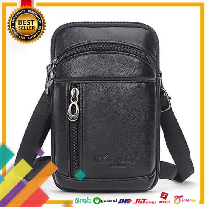SALE.. TAS SELEMPANG MINI PRIA TAS TEMPAT HANDPHONE PRIA TAS KULIT HP ..TERBARU