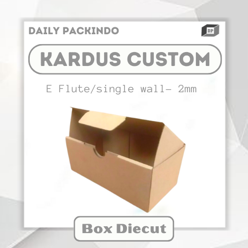 

Kardus/Dus/Corrugated Box Diecut Ready Custom Sablon Ukuran 20x10x8 Cm