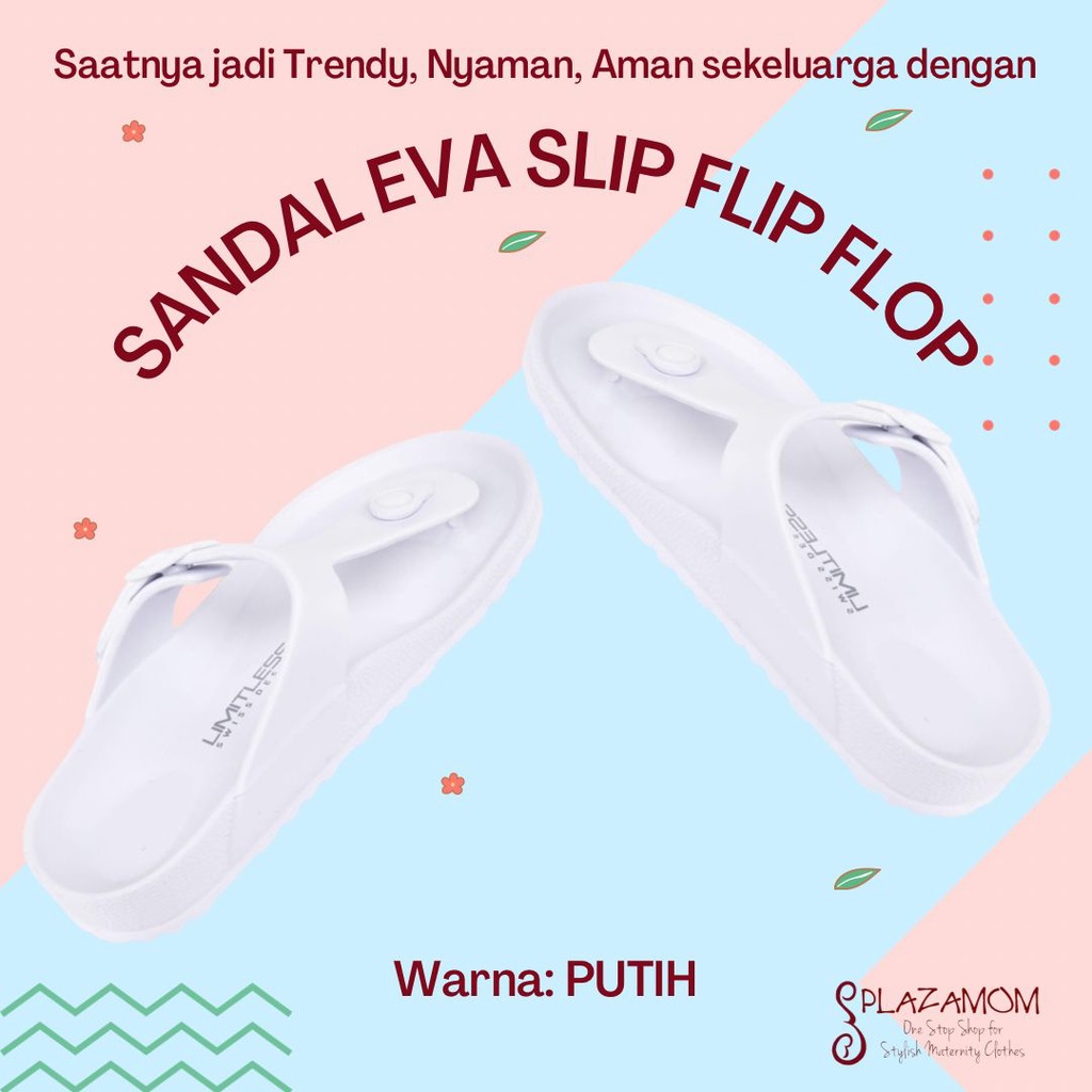 Sandal EVA karet WANITA DEWASA sendal Slip Flip Flop Japit Jepit family keluarga polos anti slip nyaman ringan trendy cocok untuk outdoor indoor kualitas premium