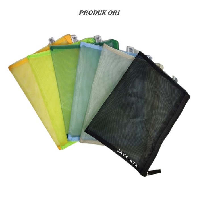 

Mudah Br - Map Zipper Plastik Sleting Jaring Jala B5 Warna Transparant Promo