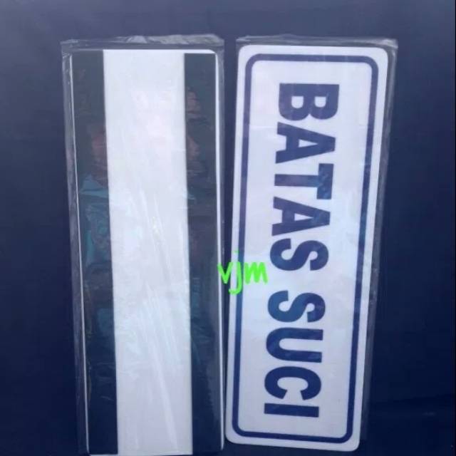 

Plat acrylic tulisan batas suci, sign label akrilik