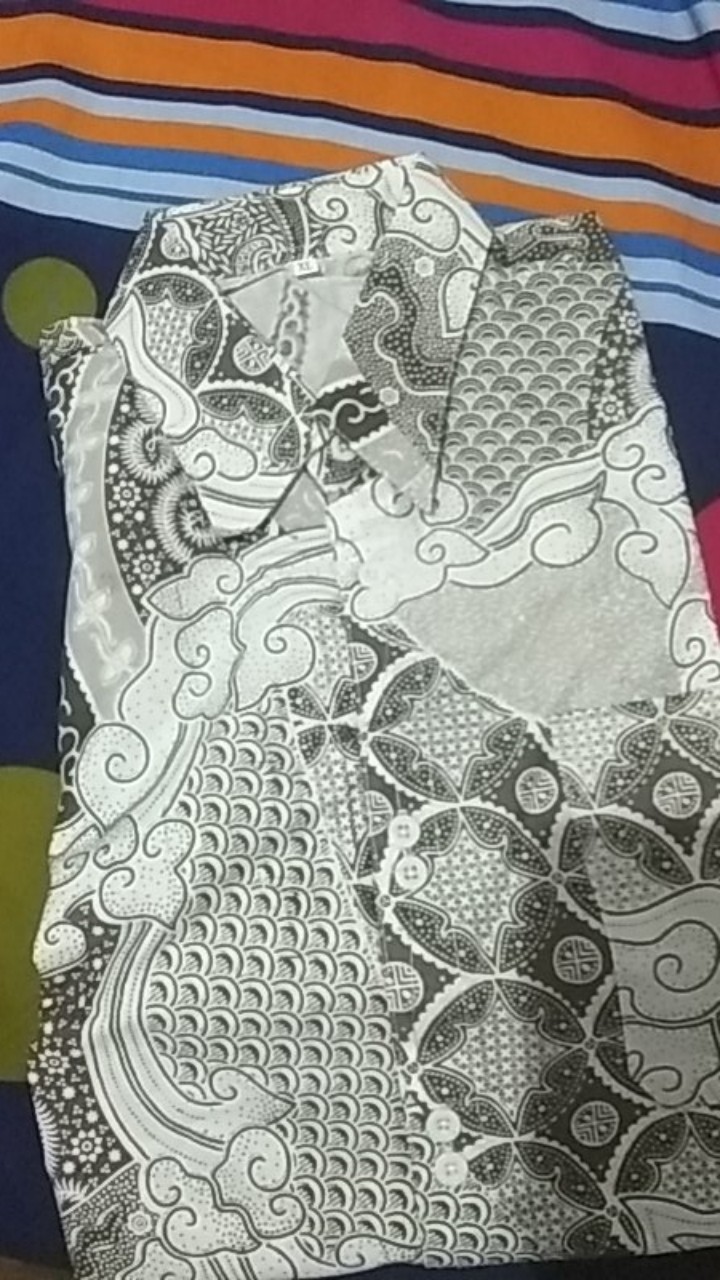 Batik Couple  Keluarga Modern -  Batik Set Ori Ndoro Jowi Silver Size M-5l Jumbo -batik Pekalongan