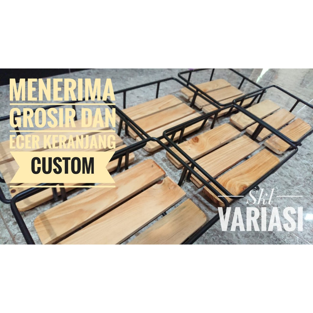 Keranjang Depan Front Rack Sepeda Fixie Federal MTB Custom Alas Kayu