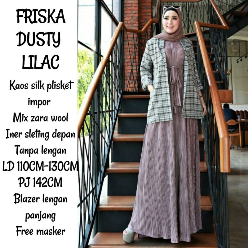 FRISKA SET PLISKET PREMIUM/SETELAN BLAZER ORI GLZ