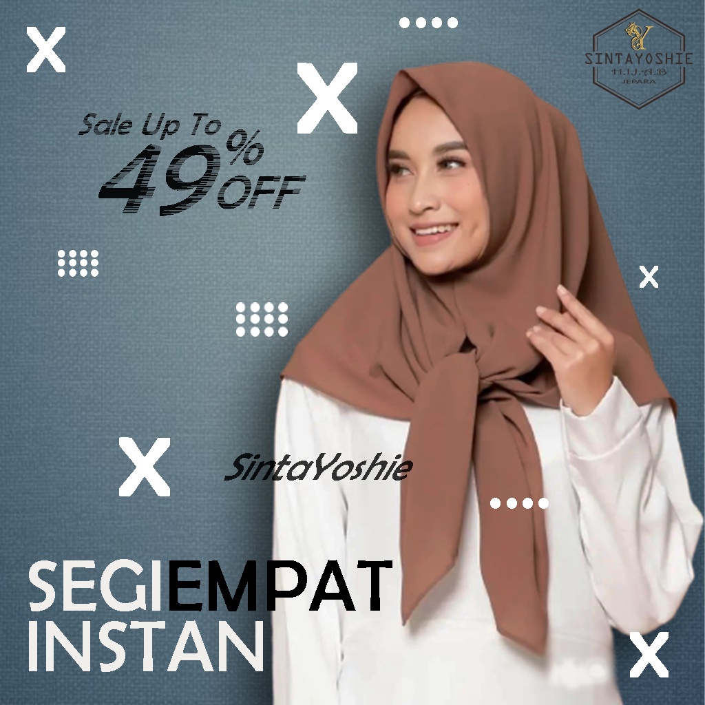 Jilbab Segiempat Instan Segitiga Instan Diamond (Promo Launching)