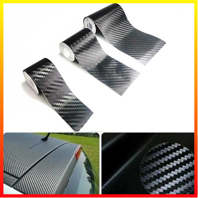 Stiker Pelindung Pintu Pijakan Kaki Handle Bumper Mobil Carbon Fiber Tape 70 mm x 3 m SEAMETAL - 7RRSHSBK