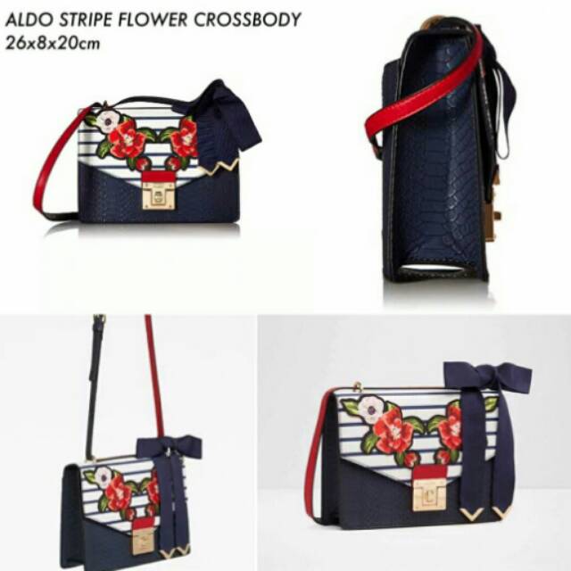 TAS BRANDED SUPER / ALDO STRIPE FLOWER CROSSBODY