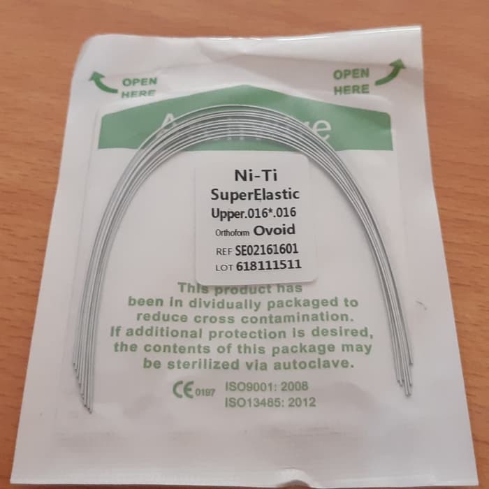 Dental Kawat Niti Recta kawat behel gigi Niti Recta 16x16 UPPER