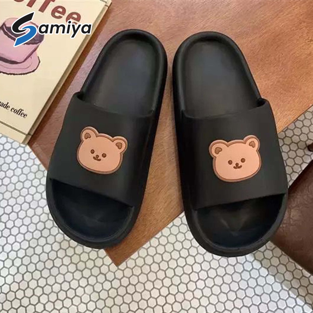 sandal dewasa motif beruang cowo cewe / bear slipper man woman / sendal rumah slop beruang