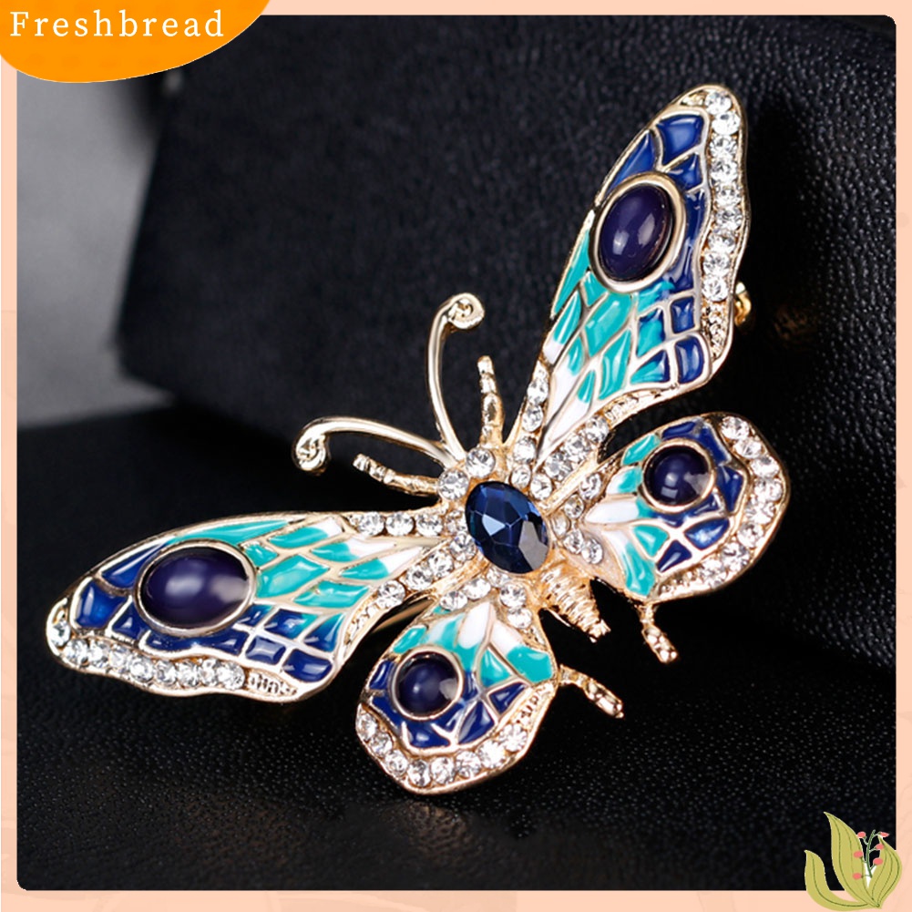 Terlaris Women's Fashion Butterfly Rhinestone Brooch Pin Breastpin Wedding Bridal Jewelry