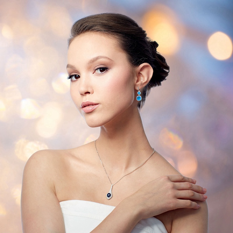 Anting Tusuk Gantung Panjang Minimalis Hias Kristal Cubic Zircon Bulat Untuk Wanita