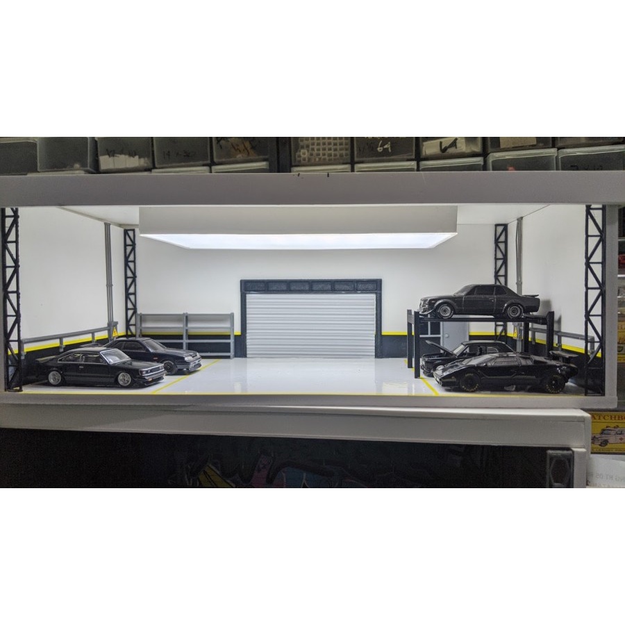 Diorama Bengkel Diecast skala 64 model F