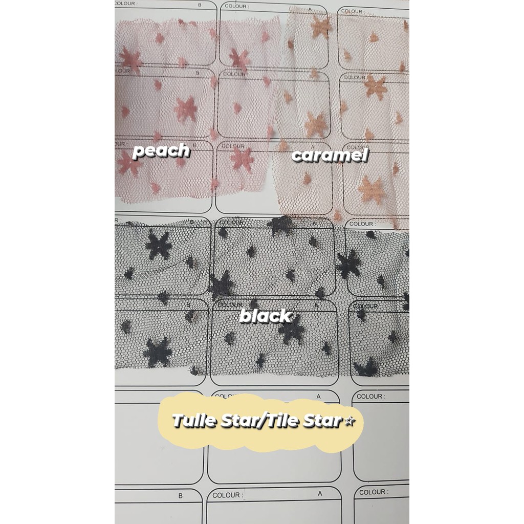 KAIN TILE STAR/ TILE SALJU BINTANG / TULLE SNOWFLAKES