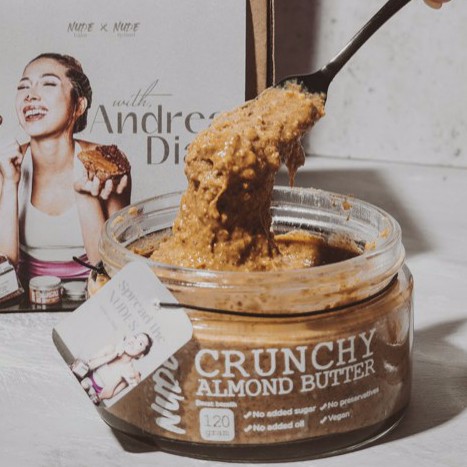 

NUDE x Andrea - Crunchy Almond Butter 200g | Vegan, Diet, Gluten Free, Keto Friendly, No Added Sugar