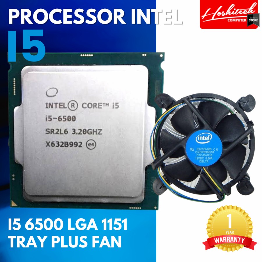 PROCESSOR INTEL I5 6500 3.2 GHZ TRAY PLUS FAN SOCKET 1151 GARANSI 1TH