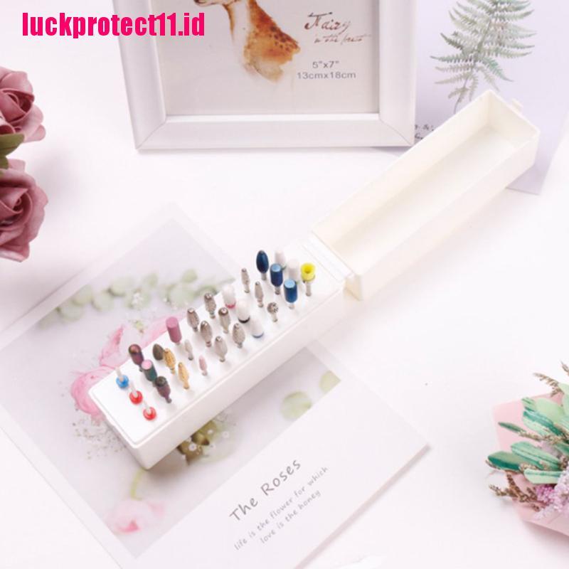 (LUCK11) 1pc Holder / Display Mata Bor / Kikir Kuku 30 Lubang Untuk Nail Art