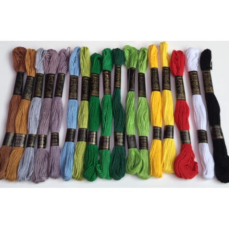 Benang Sulam Rose , kristik , sulam , warna lengkap