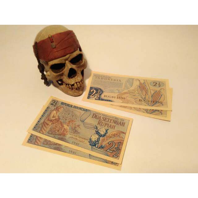 Uang kuno 2½ rupiah tahun  1961