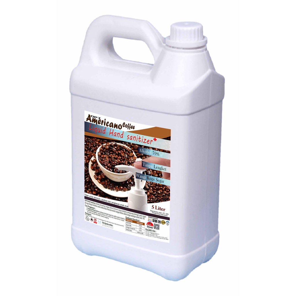 hand sanitizer gel Varian 500ml sd 5 liter aroma coffee KEMENKES OT2919