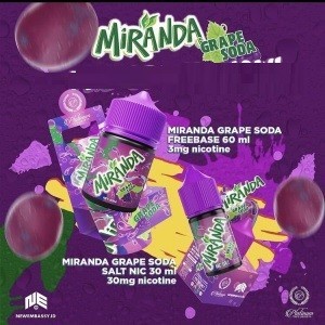 Liquid Saltnic Miranda Grape Soda 30MG 30ML Ori