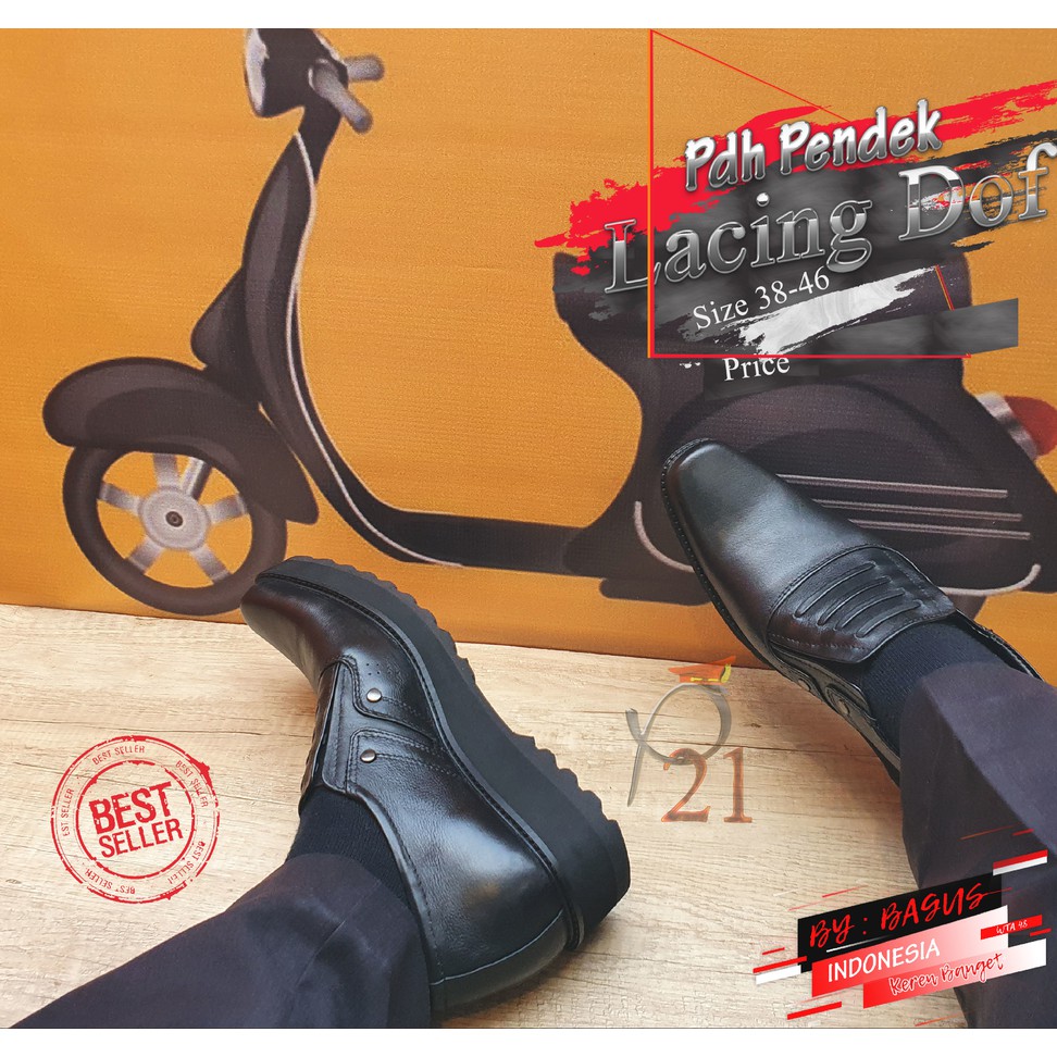 SEPATU PRIA PDH LACING DOFF P21