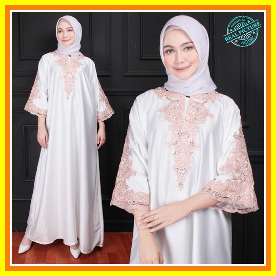 Kaftan Wanita Terbaru Kekinian 2022 Full Sulam Payet "Isyana Kaftan" Real Pict Ori By Mieux, All Siz