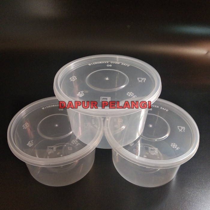 Thinwall Plastik Bulat 300ml AECO B/ Mangkok Plastik isi 25pcs + tutup