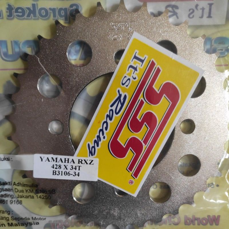 Gear Belakang SSS 428 28 30 31 32 33 34 35 36 37 38 39 40 RXZ RXKing Jupiter Vega MX FIZR-428-34